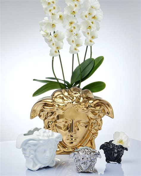 versace vase medusa gold|Versace Medusa grande vases.